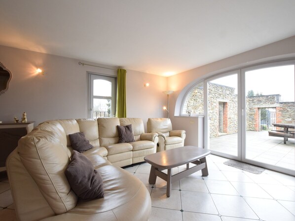 TV, DVD player, foosball, table tennis