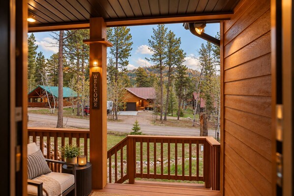 Front view from the deck. 