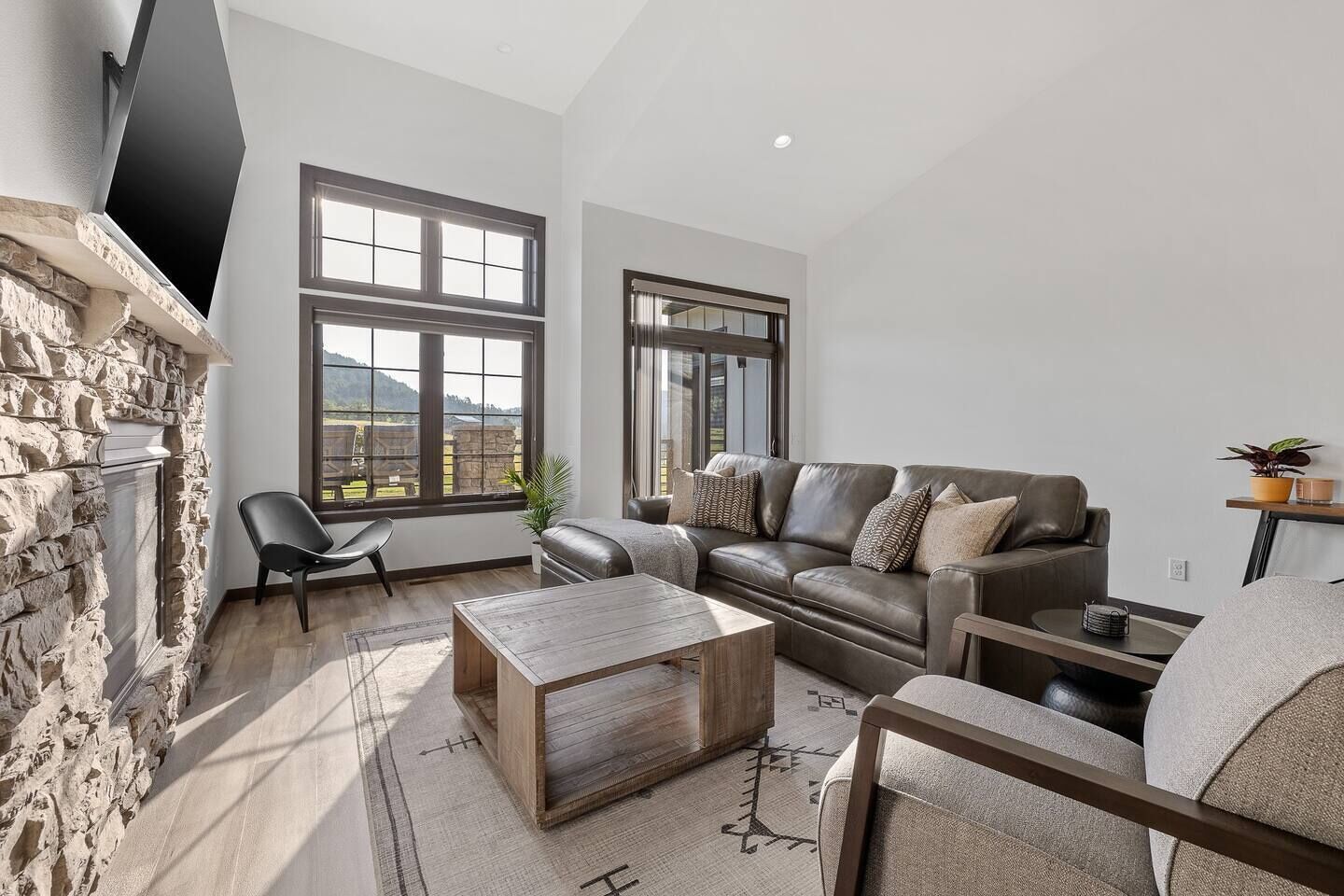 Smart TV, fireplace