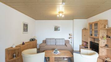 Fernseher, DVD-Player, Tischtennisplatte