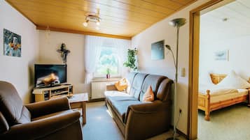 Fernseher, Kamin, Tischtennisplatte