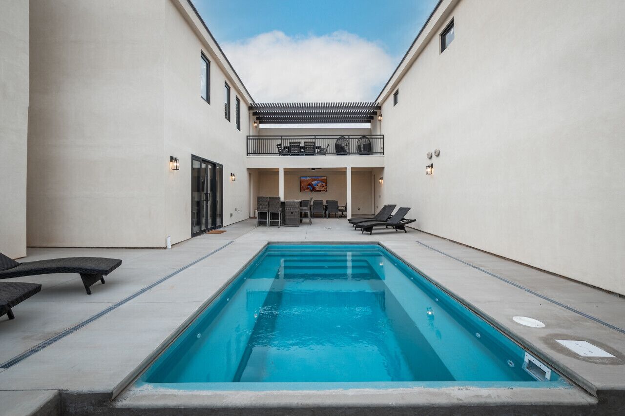 A heated pool