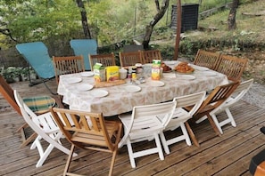 Outdoor dining - Villa with private pool and panoramic view (Saint Paul trois Chateaux)