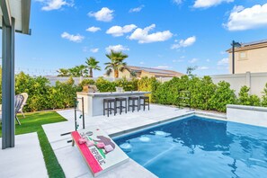 Outdoor pool, a heated pool
