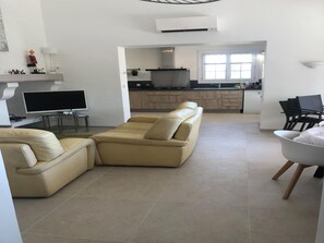 TV, fireplace - Holiday Home Provence with Pool (Céreste)