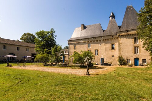 Castle in Chaleix with Pool and Views