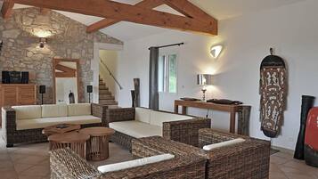 TV, fireplace, DVD player