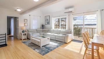 Smart TV, DVD player, books, video library