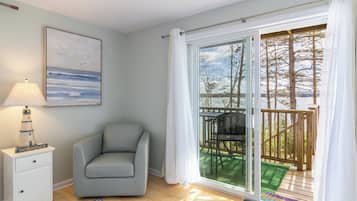 Smart TV, DVD player, books, video library