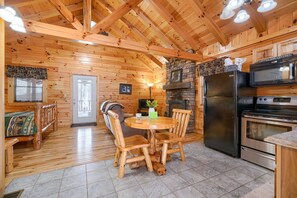 Interior - Over the hill and through the woods, to the Cozy Cub cabin we go.  (Logan)
