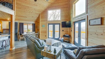 TV, fireplace, video games, books