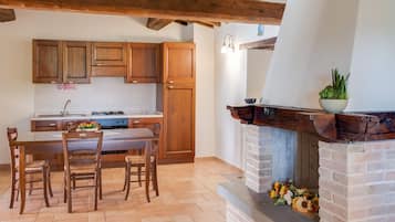 Fridge, oven, coffee/tea maker