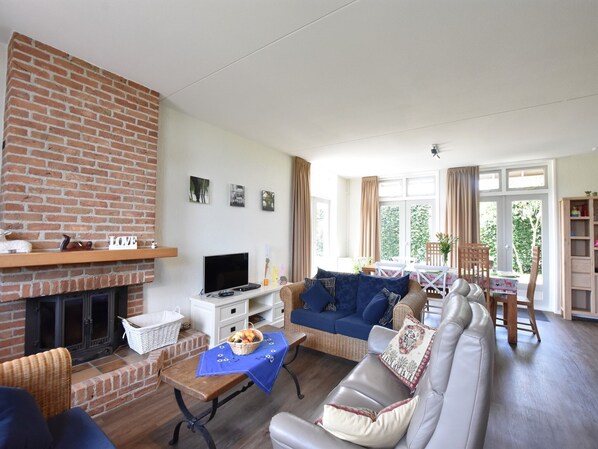 TV, fireplace, DVD player