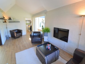 Fernseher, Kamin, DVD-Player