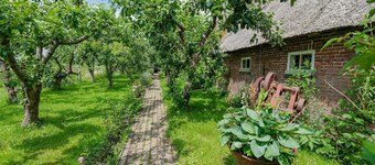 Farmhouse by Lauwers River with Rowing Boat