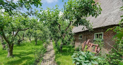 Farmhouse by Lauwers River with Rowing Boat