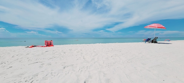 Sun loungers, beach towels