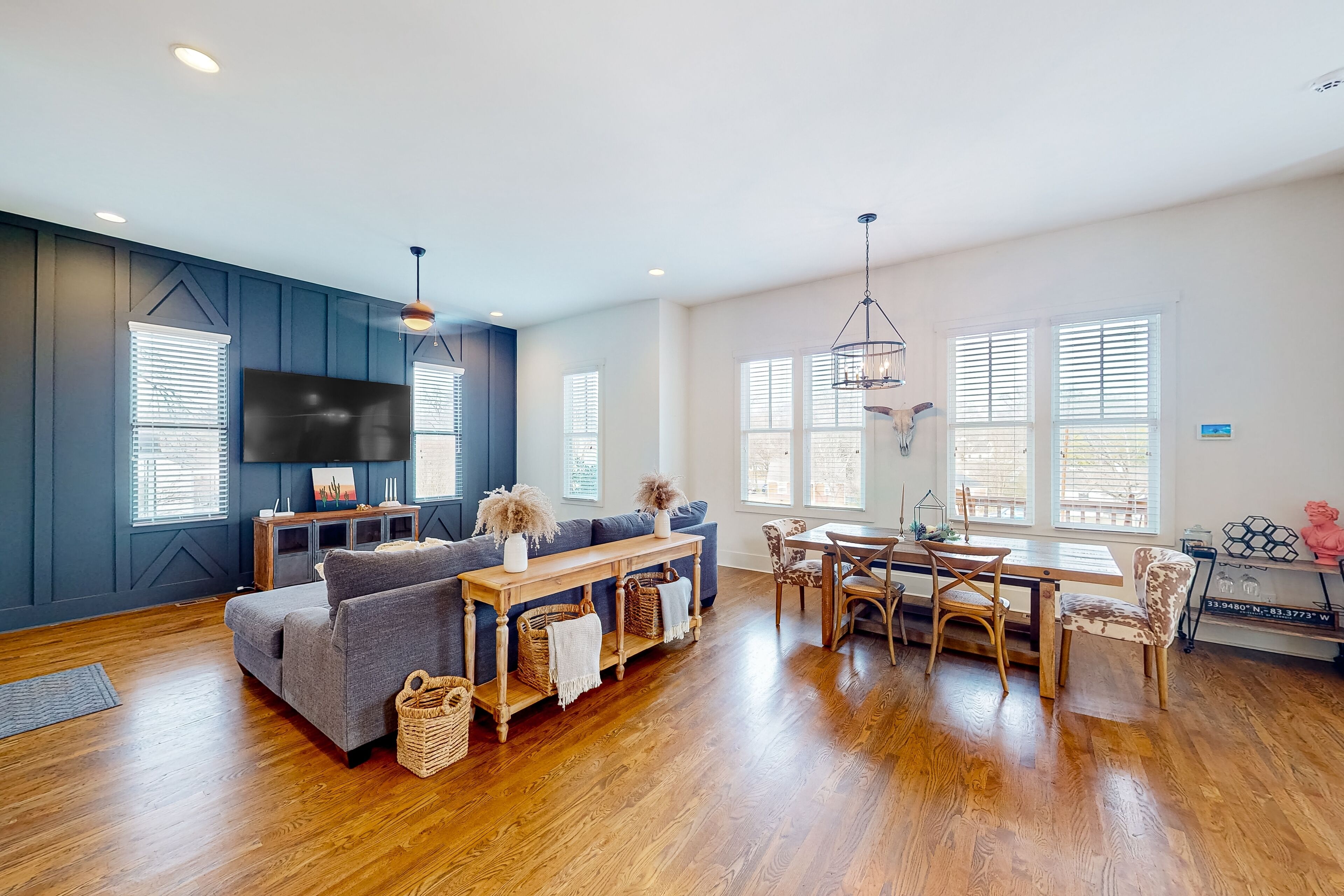 Stunning Music City home with open layout, chef's kitchen, patio, & smart TVs