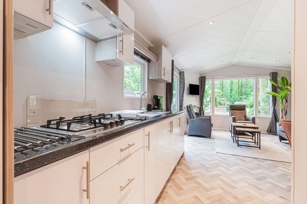 Een koelkast, een magnetron, een kookplaat