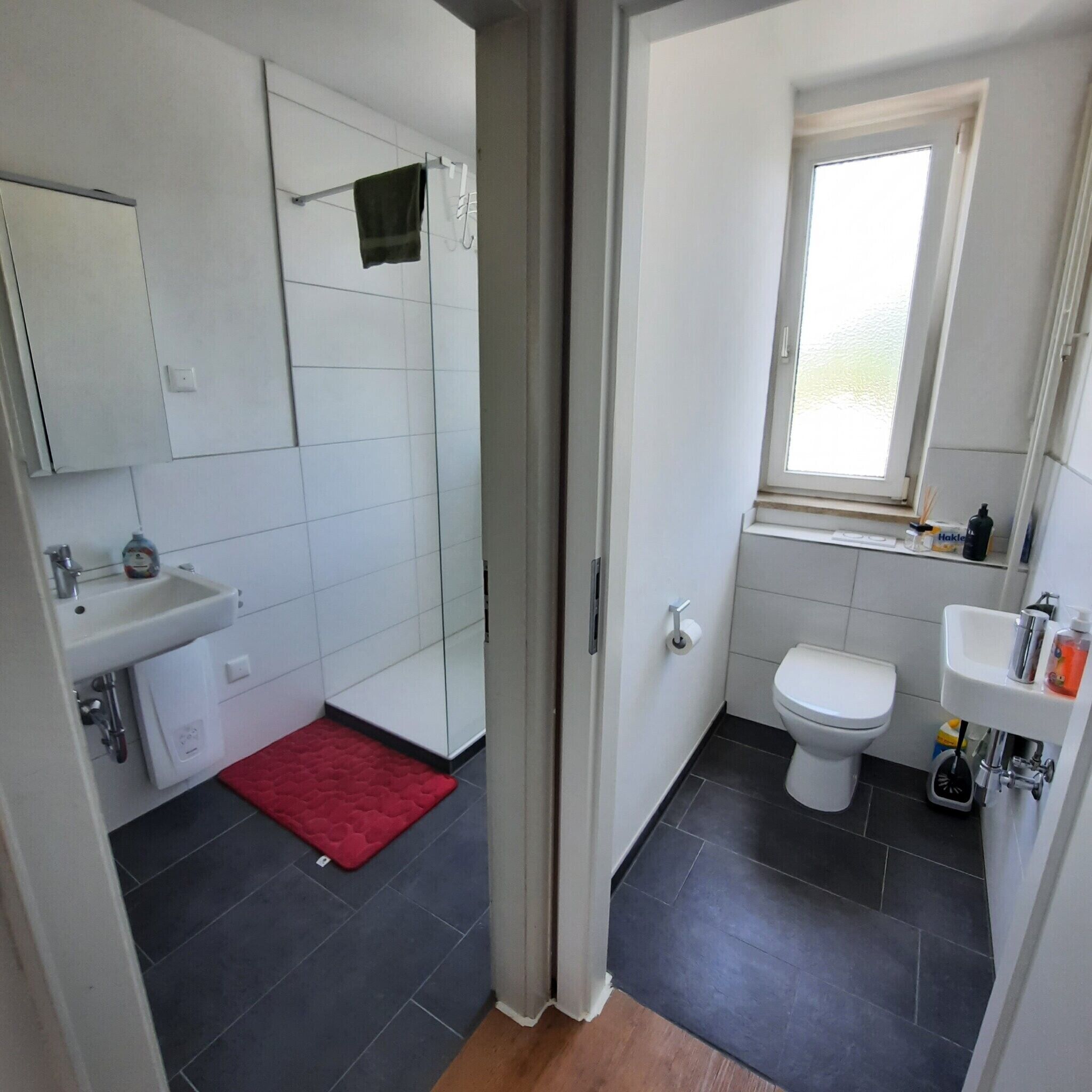 Dusche, Haartrockner, Handtücher