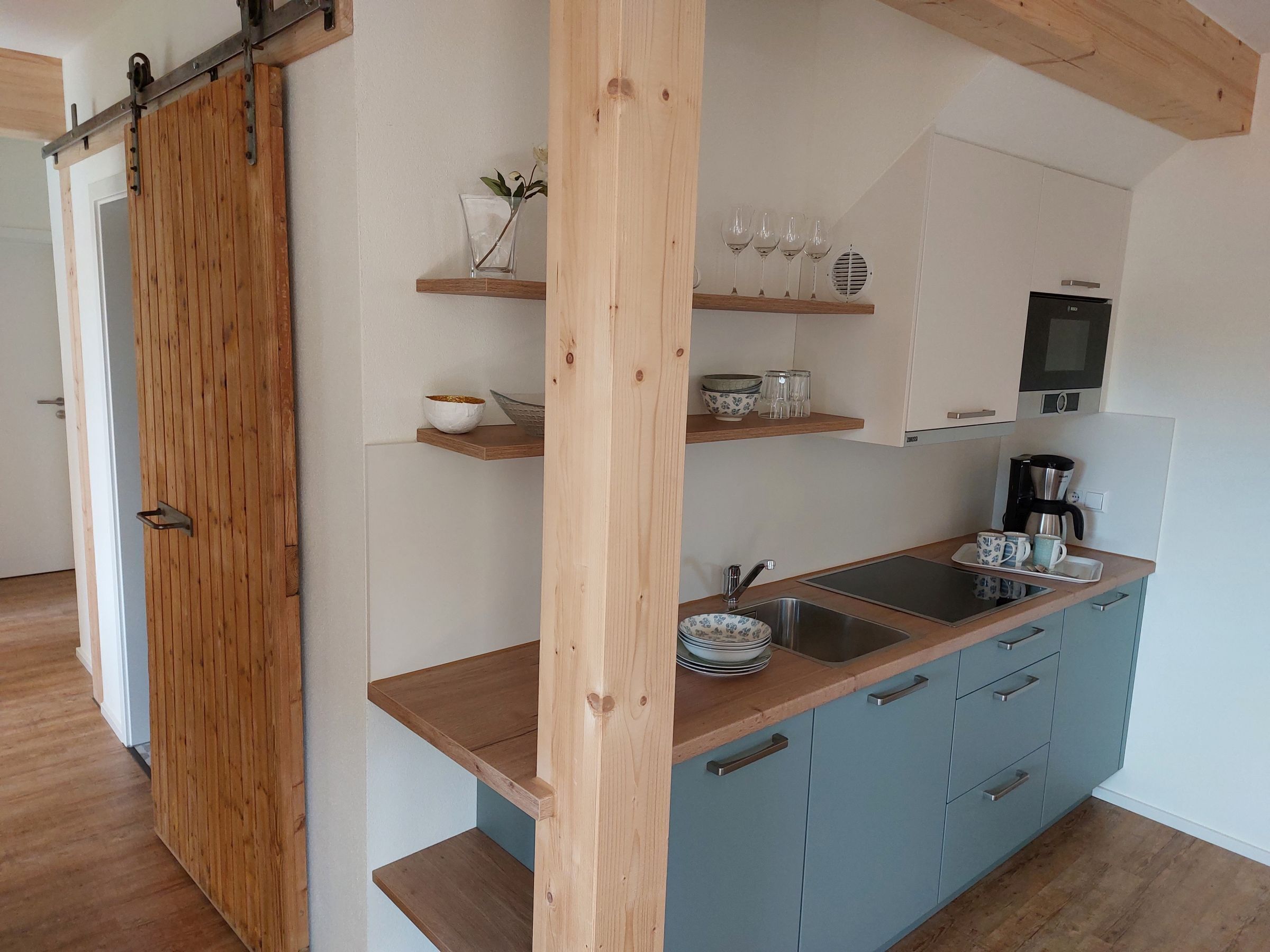 Kühlschrank, Mikrowelle, Herdplatte, Geschirrspüler