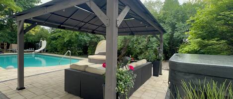 Outdoor pool, a heated pool