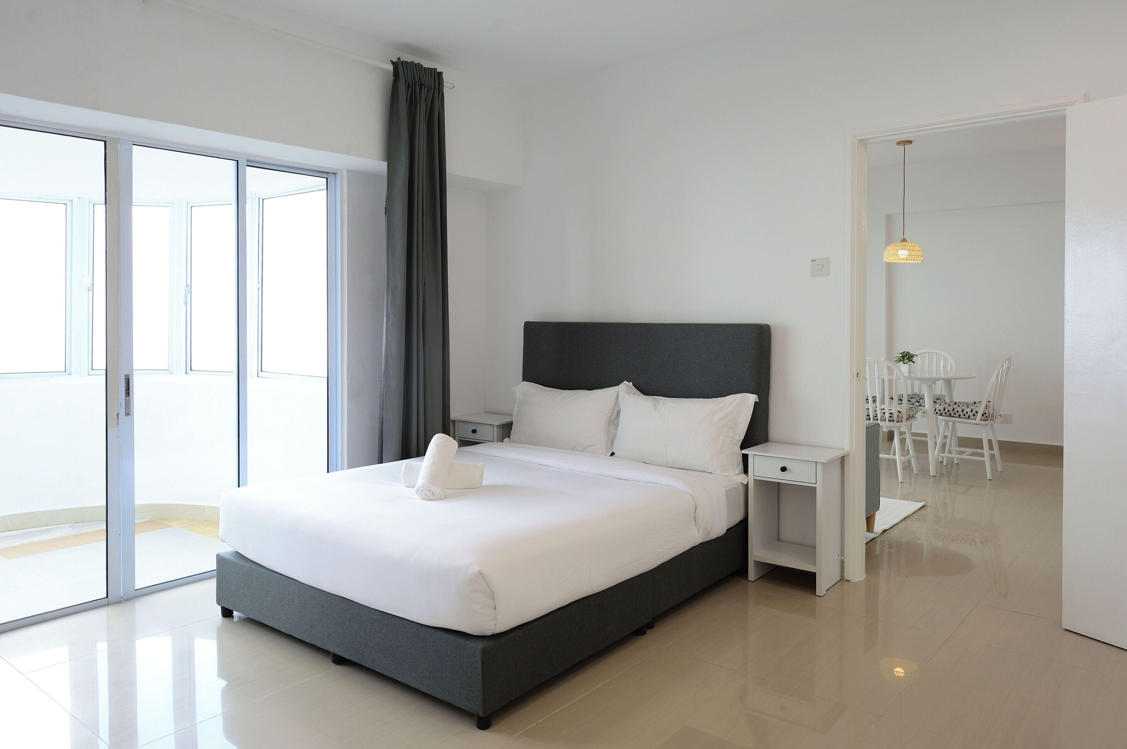 สแตนดาร์ดอพาร์ทเมนท์ | เตารีด/โต๊ะรีดผ้า, Wi-Fi ฟรี, ผ้าปูที่นอน