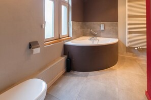 Shower, jetted tub