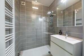 Shower, hair dryer