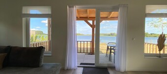 Lakeview villa with swimming and fishing pier