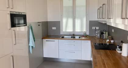 Luxury and comfortable apartment with beautiful views in centre of village