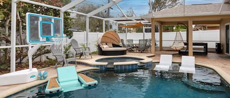 屋外プール、温水プール