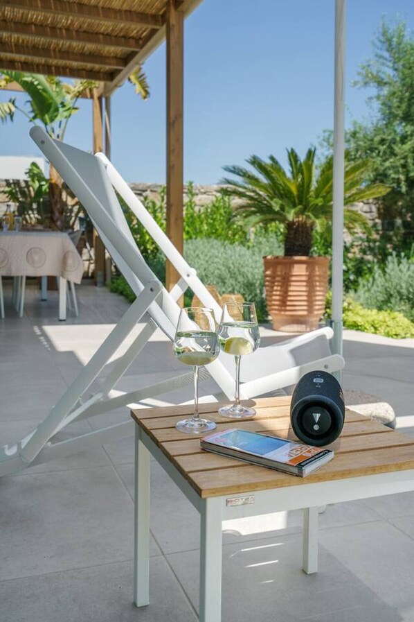 Relax and unwind on the patio.
