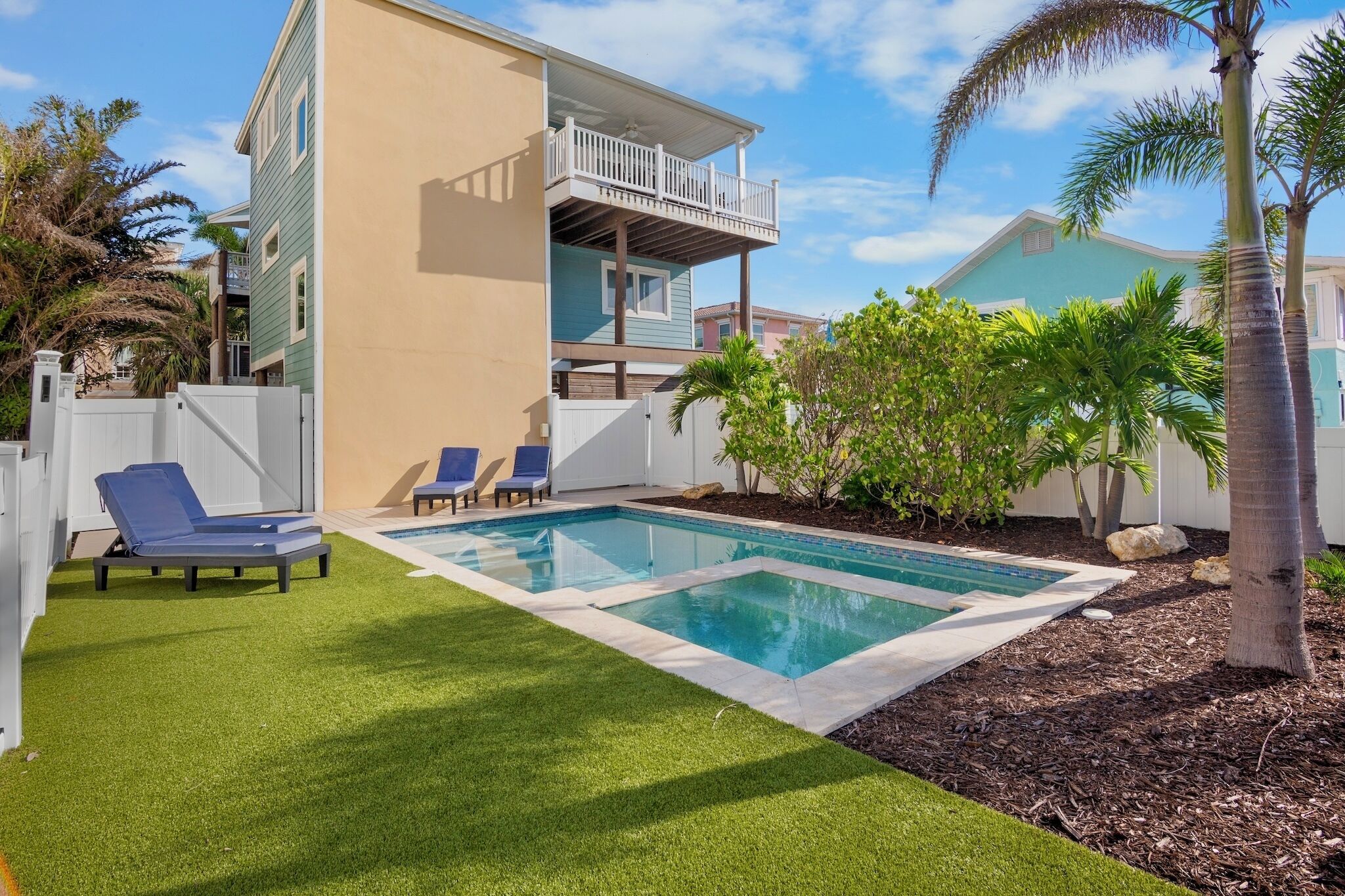 A heated pool