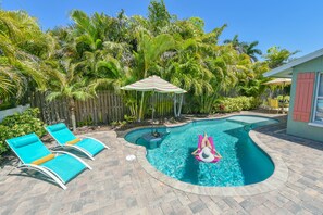 A heated pool