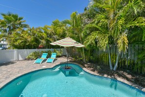 A heated pool - Single-Level Beach Home, Short Walk to Sand! Close to Dining, Shopping, and More (Holmes Beach)
