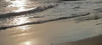 Villa right on a Shallow Sandy Beach, just 40m walk to the water.