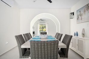 Dining - Spacious Home with pool, steps from the beach in Puerto Rico! (Vega Alta)