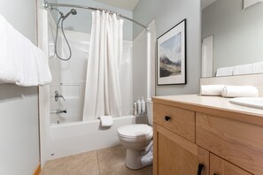 Hair dryer, towels
