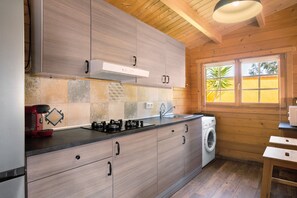 Réfrigérateur, micro-ondes, plaque de cuisson, cafetière/bouilloire