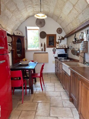 Kühlschrank, Mikrowelle, Herdplatte, Geschirrspüler