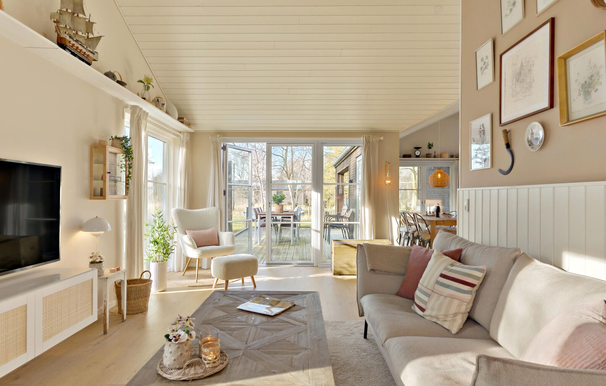 TV connectée, cheminée