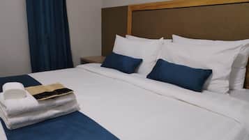 Hypo-allergenic bedding, in-room safe, individually decorated
