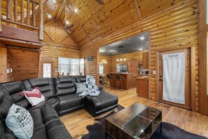 Smart TV, fireplace, video games