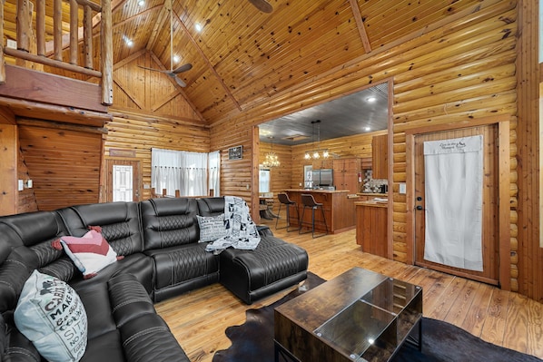 Smart TV, fireplace, video games
