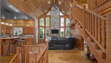 Smart TV, fireplace, video games