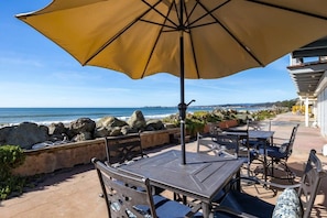 Outdoor dining - Beachfront Rio Del Mar Home - 5 bedrooms! (Aptos)