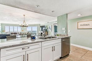 Interior - Oceanfront Condo with 180-degree Views & Bunkhouse (Indian Shores)