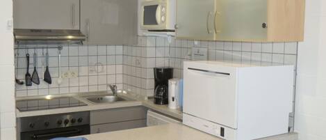 Microwave, oven, stovetop, dishwasher