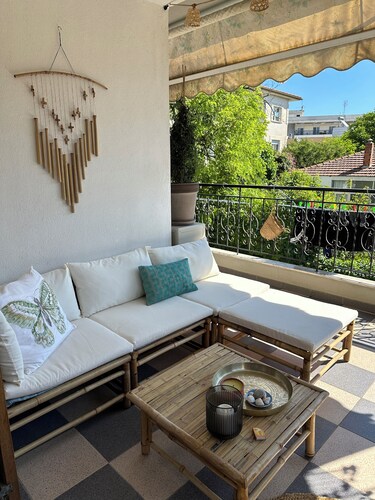 Nice, spacious, and bright apartment in Thermi, Thessaloniki with 2 balconys.